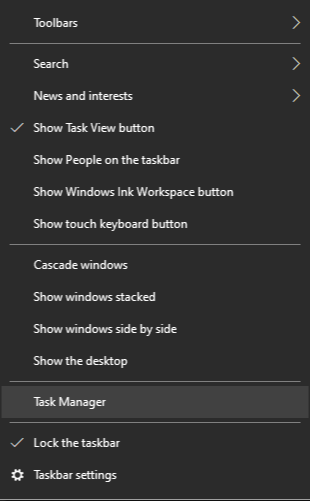 taskbar